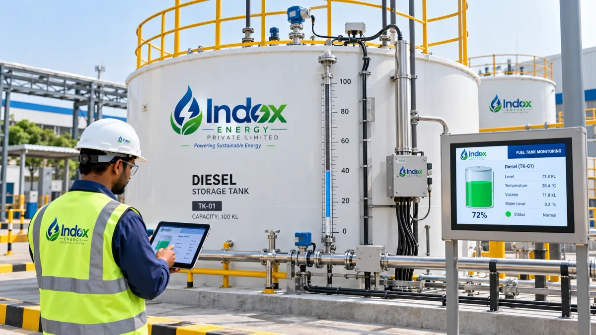 Automatic tank gauge probe measuring fuel level in a tank