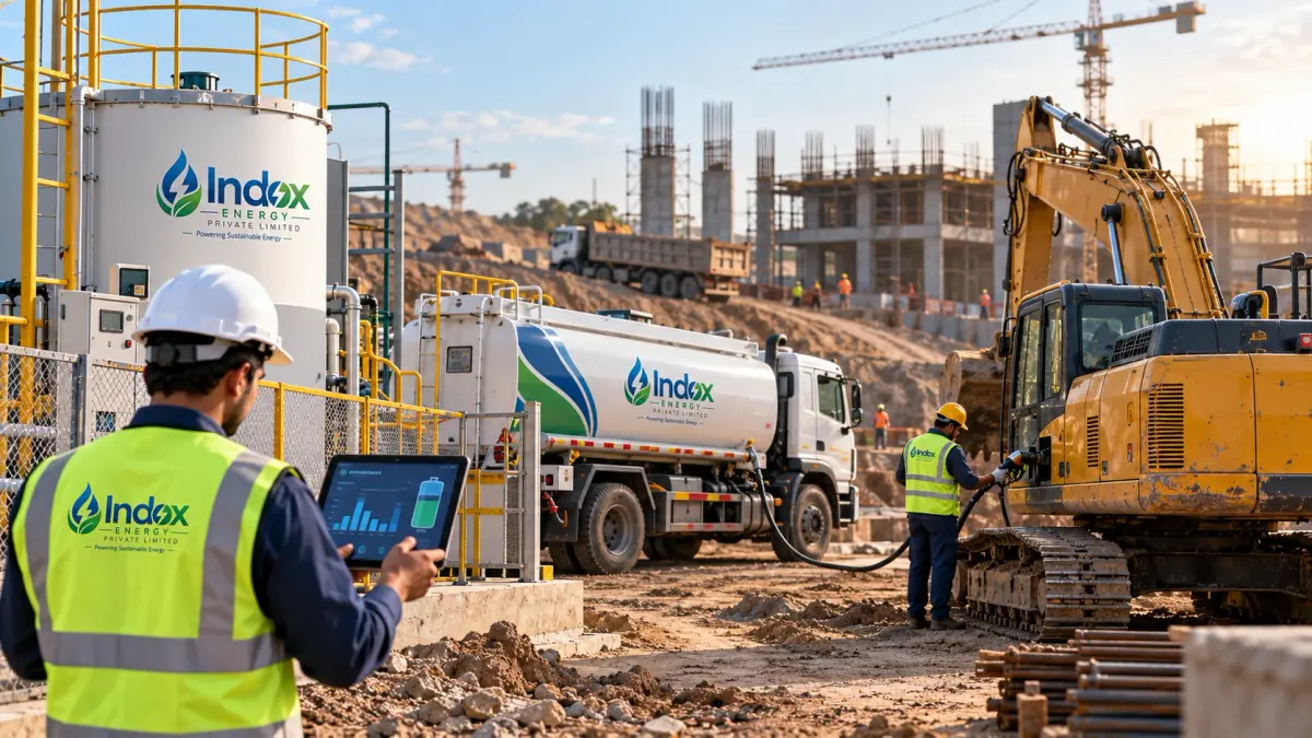 Diesel storage on a construction site at risk of theft