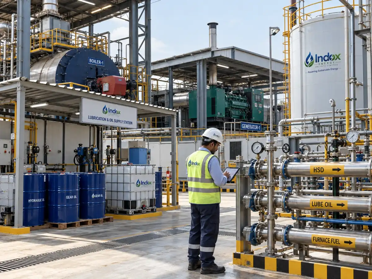 Drums and a bulk tanker holding different industrial fuel and oil grades
